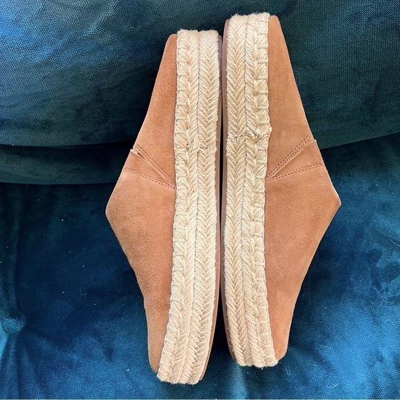 VINCE Ulla Hemp Leather Espadrille Platform Tan Mules SIZE 9.5 NWOT $230. NICE! - Picture 4 of 12